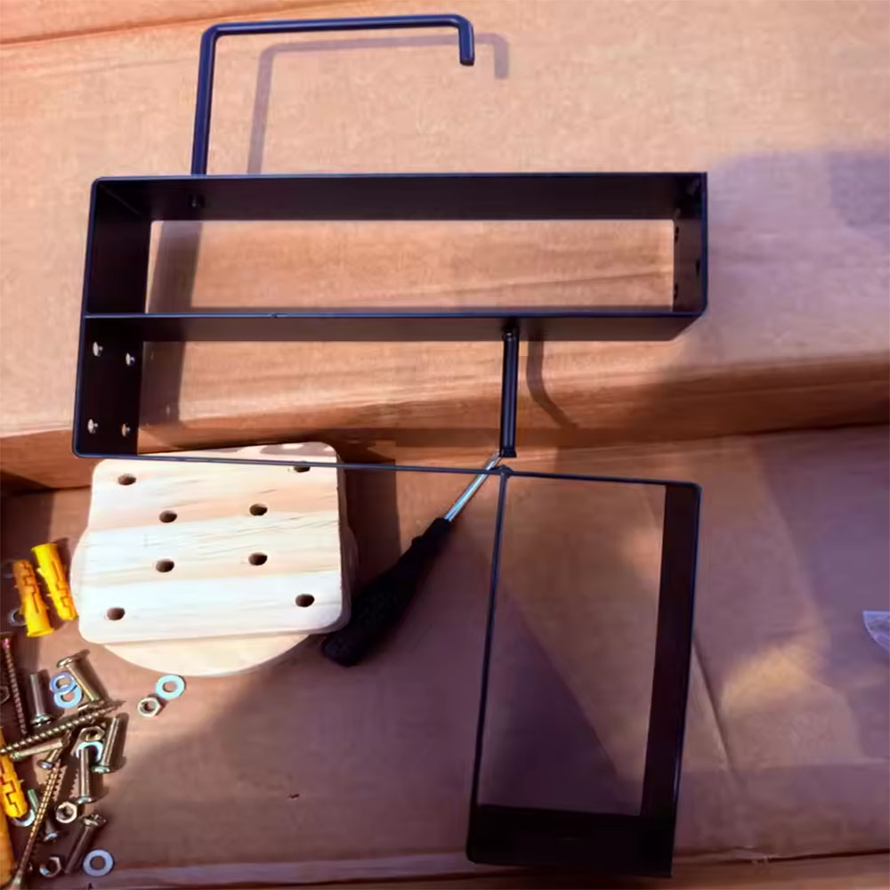 Motorcycle Gear Holder - Wood Motorcycle Helmet Holder Wall Mount