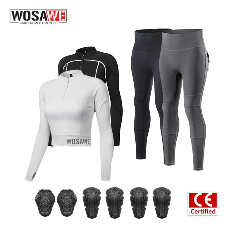 Motorcycle Gear Women Pants - WOSAWE Women Motorcycle Riding Suit Summer