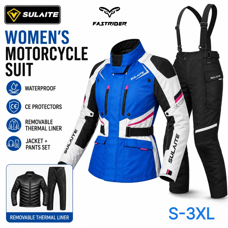 Motorcycle Gear Women Pants - Women Motorcycle Riding Suit Winter Waterproof