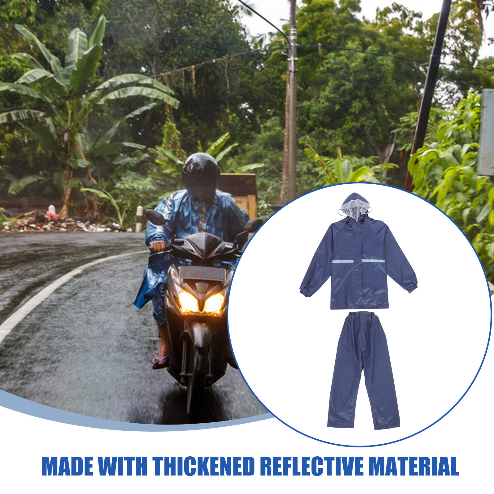 Reflective Motorcycle Rain Sui - Motorcycle Rain Suit recension och pris