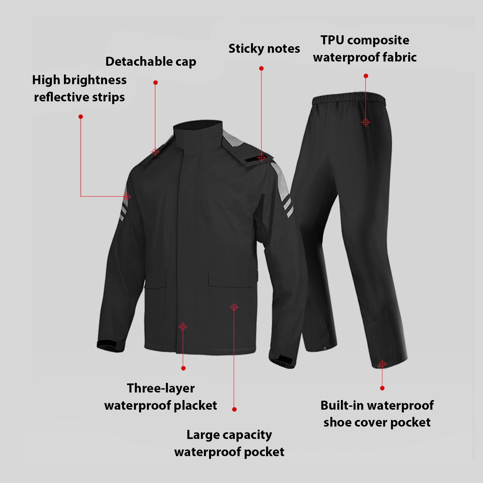 Waterproof Rain Suits for Men  - Motorcycle Rain Suit recension och pris