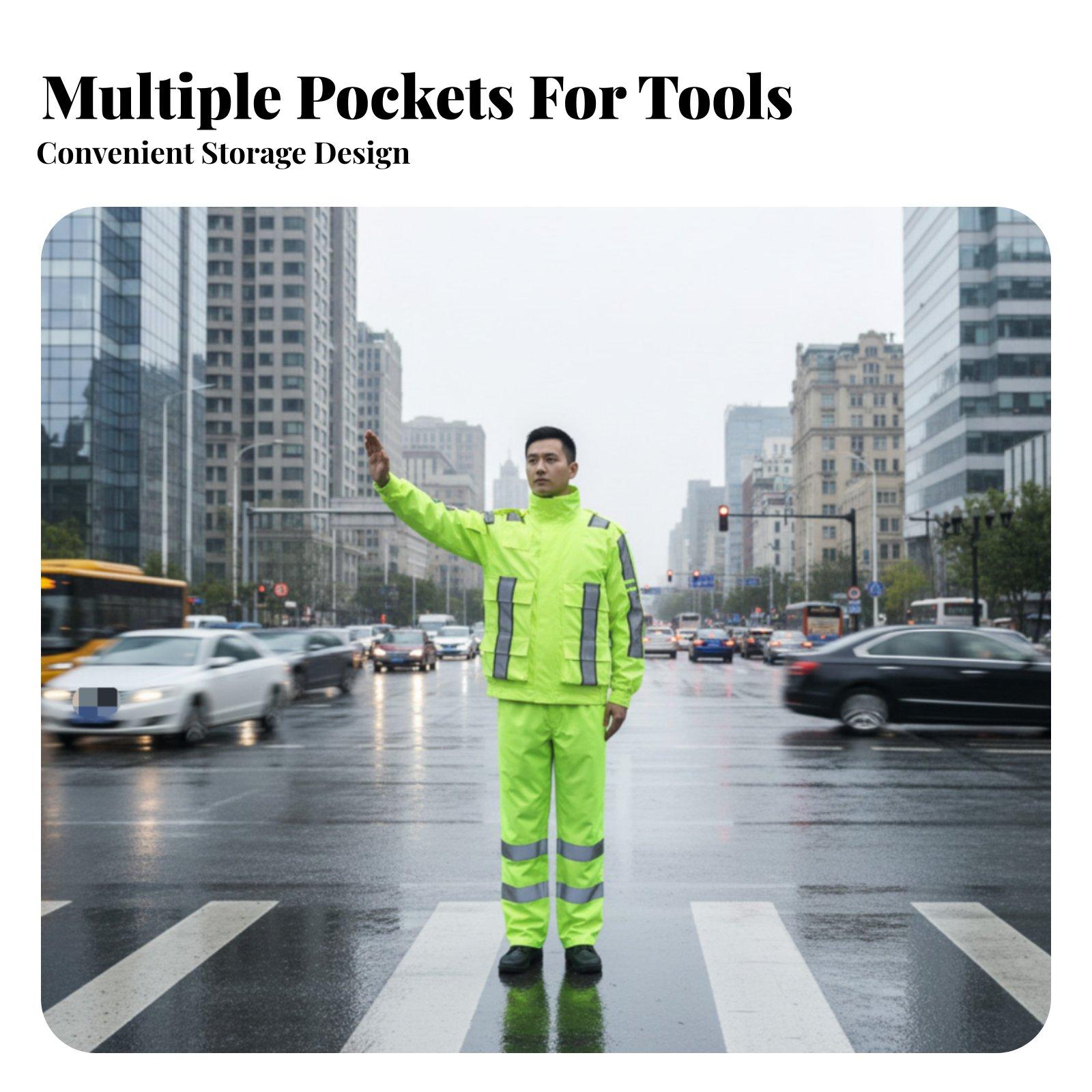 High Visibility Reflective Rai - Motorcycle Rain Suit recension och pris