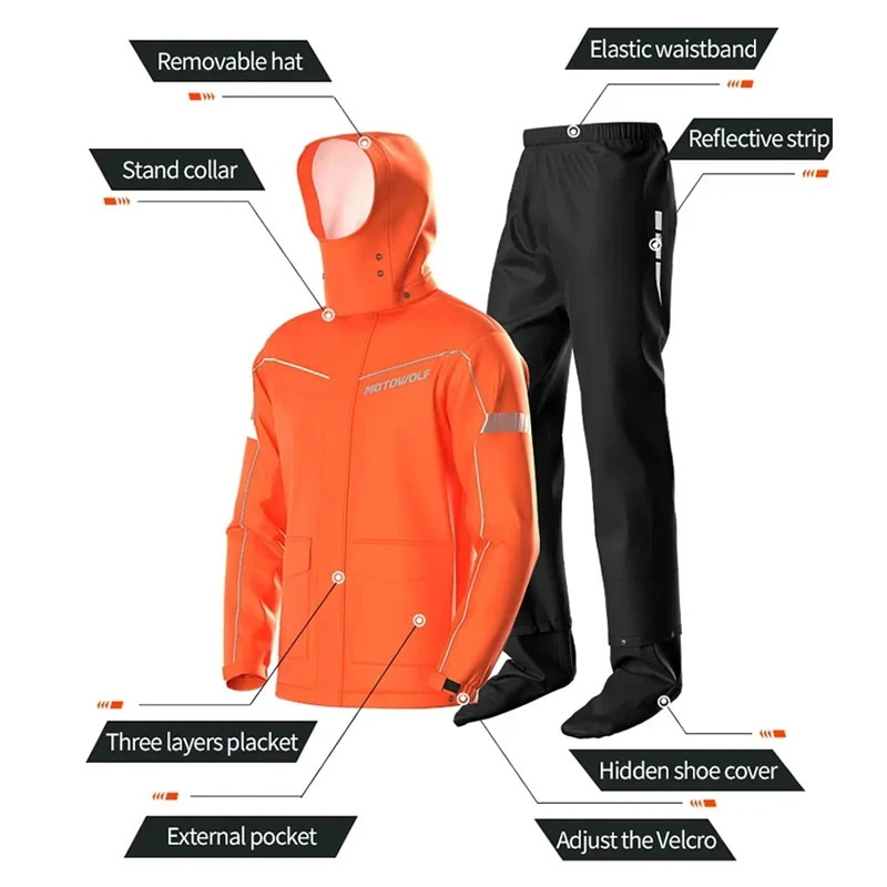 Split Motorcycle Raincoat Suit - Motorcycle Rain Suit recension och pris